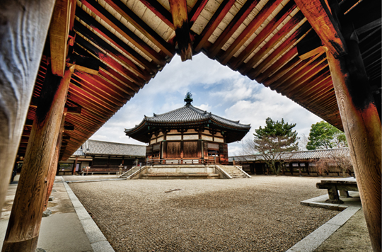 Một góc chùa Horyuji