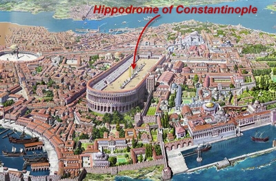 ảnh cổ về Quảng trường Hippodrome thời Byzantine