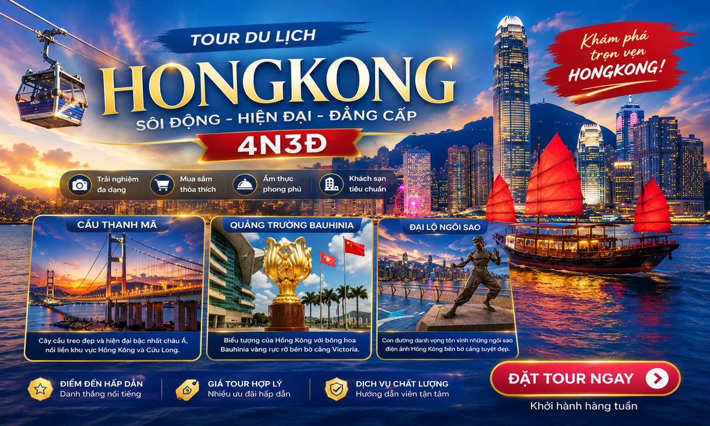 KHÁM PHÁ XỨ CẢNG THƠM HONG KONG
