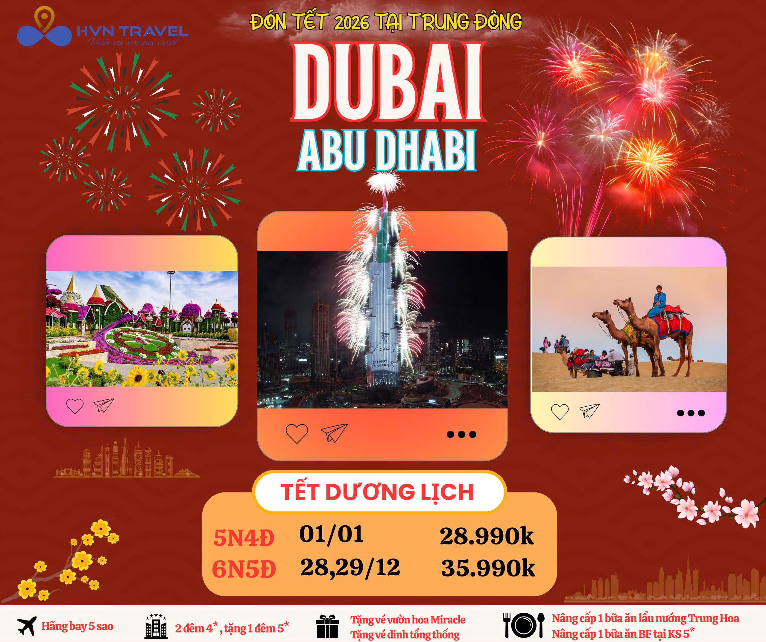 Tour du lịch Dubai - &nbsp;HVN TRAVEL Chuyên Tour Dubai