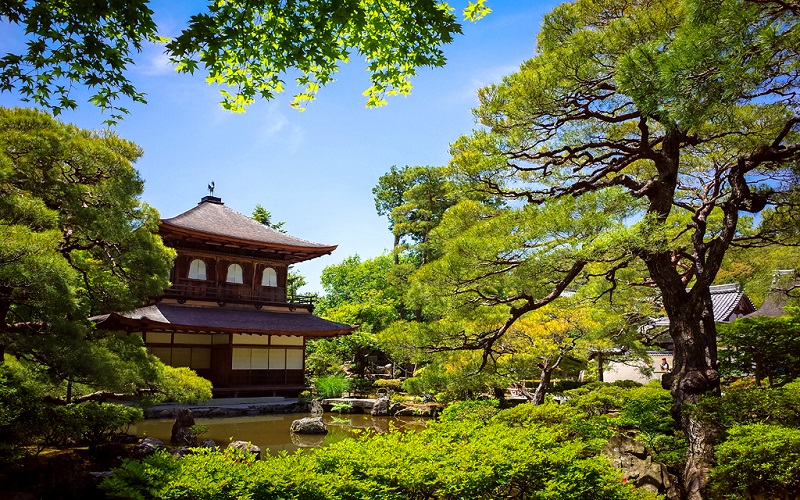 Chùa Bạc có tên tiếng Nhật là Ginkaku-ji. Khu vườn cảnh với lối kiến trúc thiền Nhật đã giúp ngôi chùa này trở thành điểm đến ấn tượng nơi cố đô.