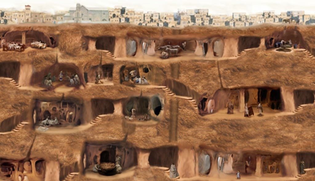 Ấn tượng với thành phố cổ Derinkuyu 18 tầng sâu trong lòng đất Thổ Nhĩ Kỳ